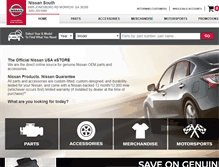 Tablet Screenshot of nissansouthparts.com